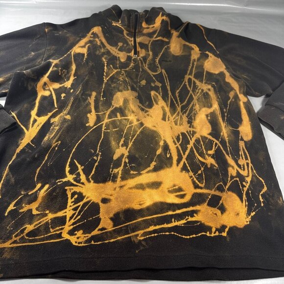 Polo Sport Ralph Lauren Sweater Mens Pullover Quarter Zip Tie Dye Gothic - Picture 2 of 16